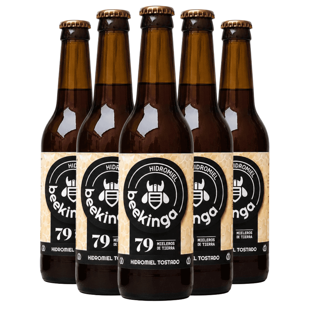 Pack 6 botellines de Hidromiel Beekinga Tostado con jalea de higo.