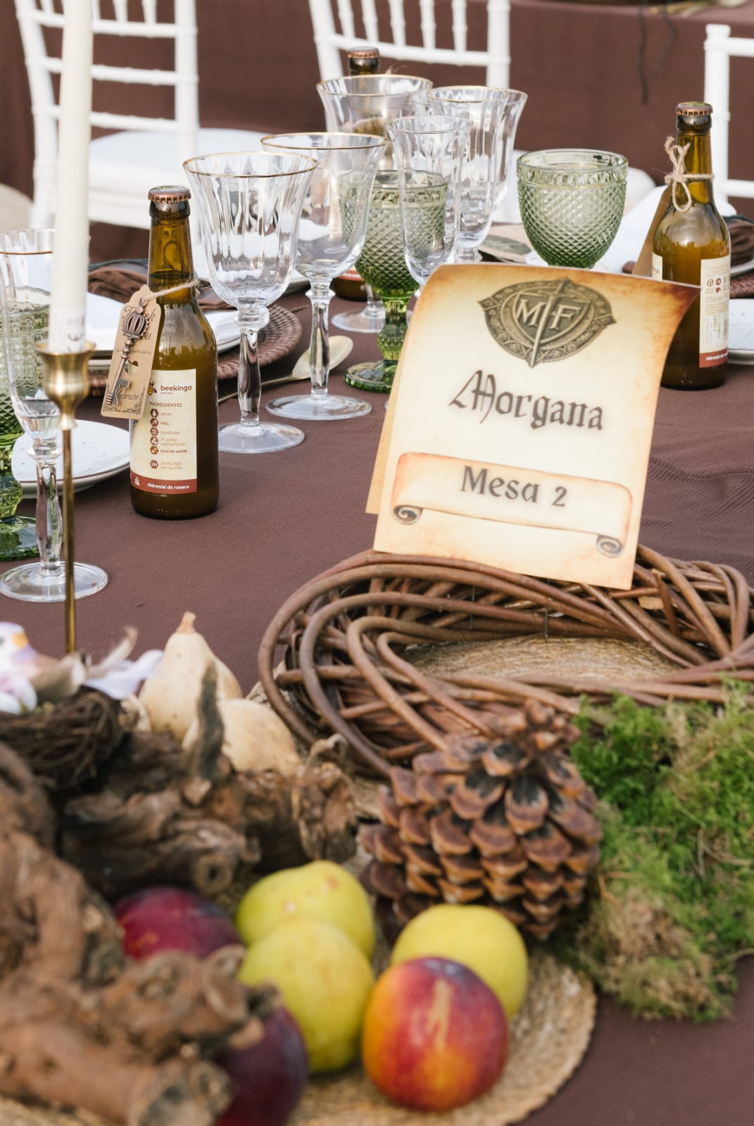 Regalos de boda personalizados: Botellines con etiqueta personalizada de hidromiel